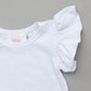 White S/S Flutter Bodysuit