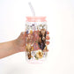 Wildflower Highland Cow With Lid and Straw