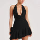 Cowl Neck Halter Mini Dress