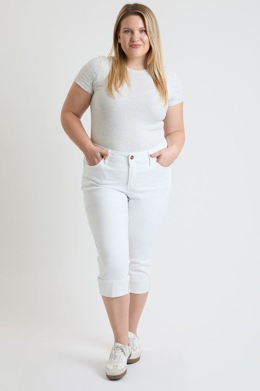 Women's Plus Premium Stretch Cuff Essential Capri