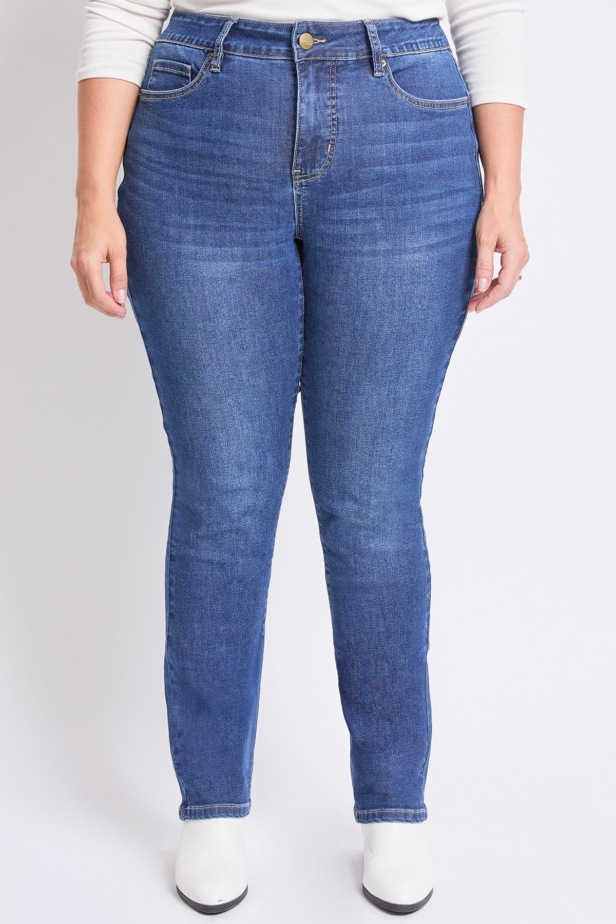 High Rise Basic 5 Pocket Straight  Jeans