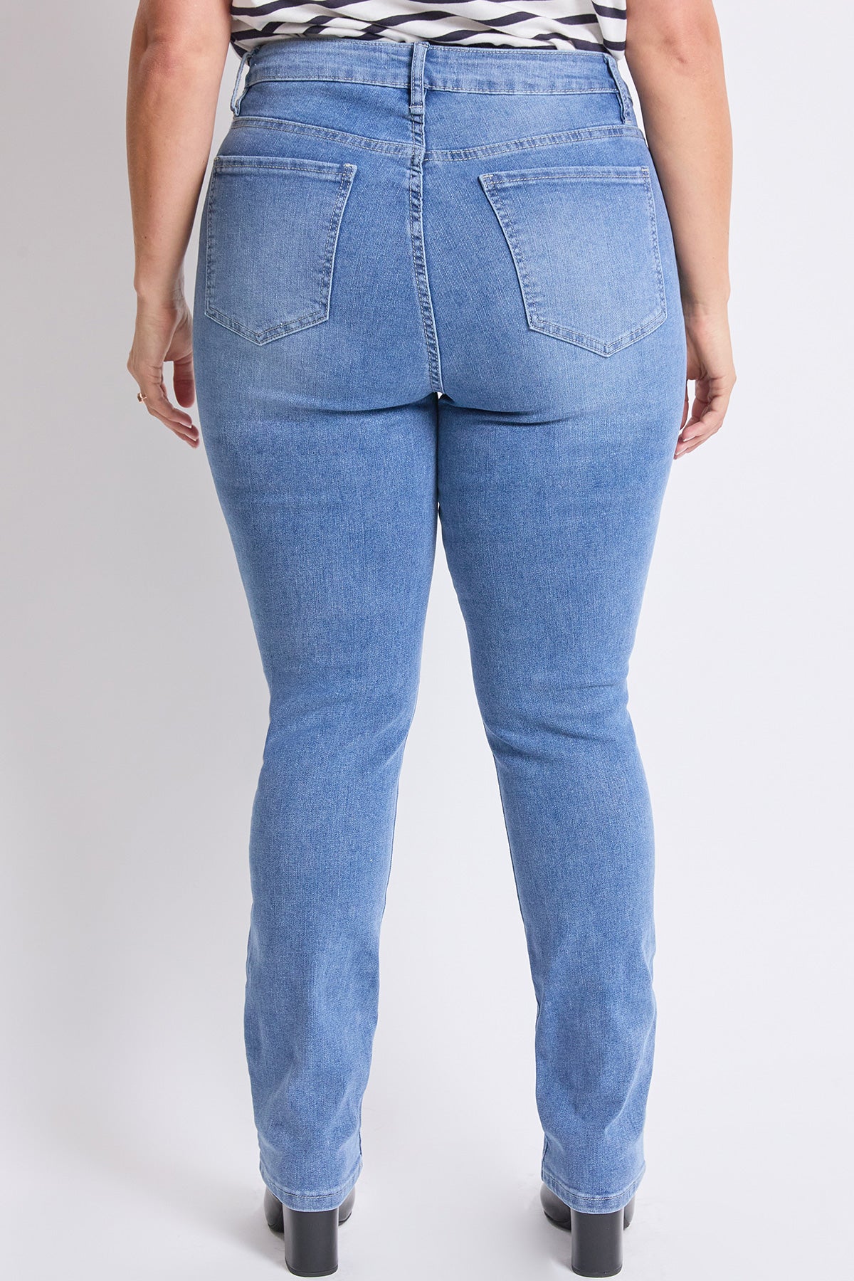 High Rise Basic 5 Pocket Straight  Jeans
