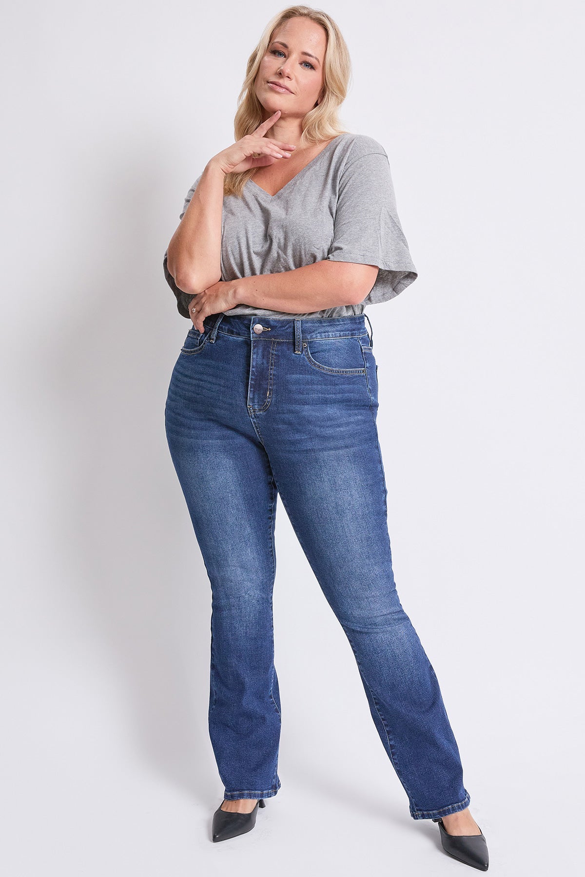 High Rise Slim Bootcut Jeans