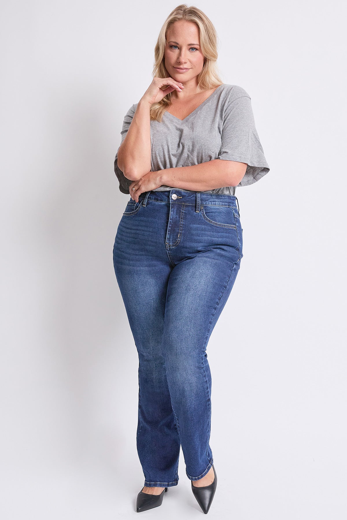 High Rise Slim Bootcut Jeans
