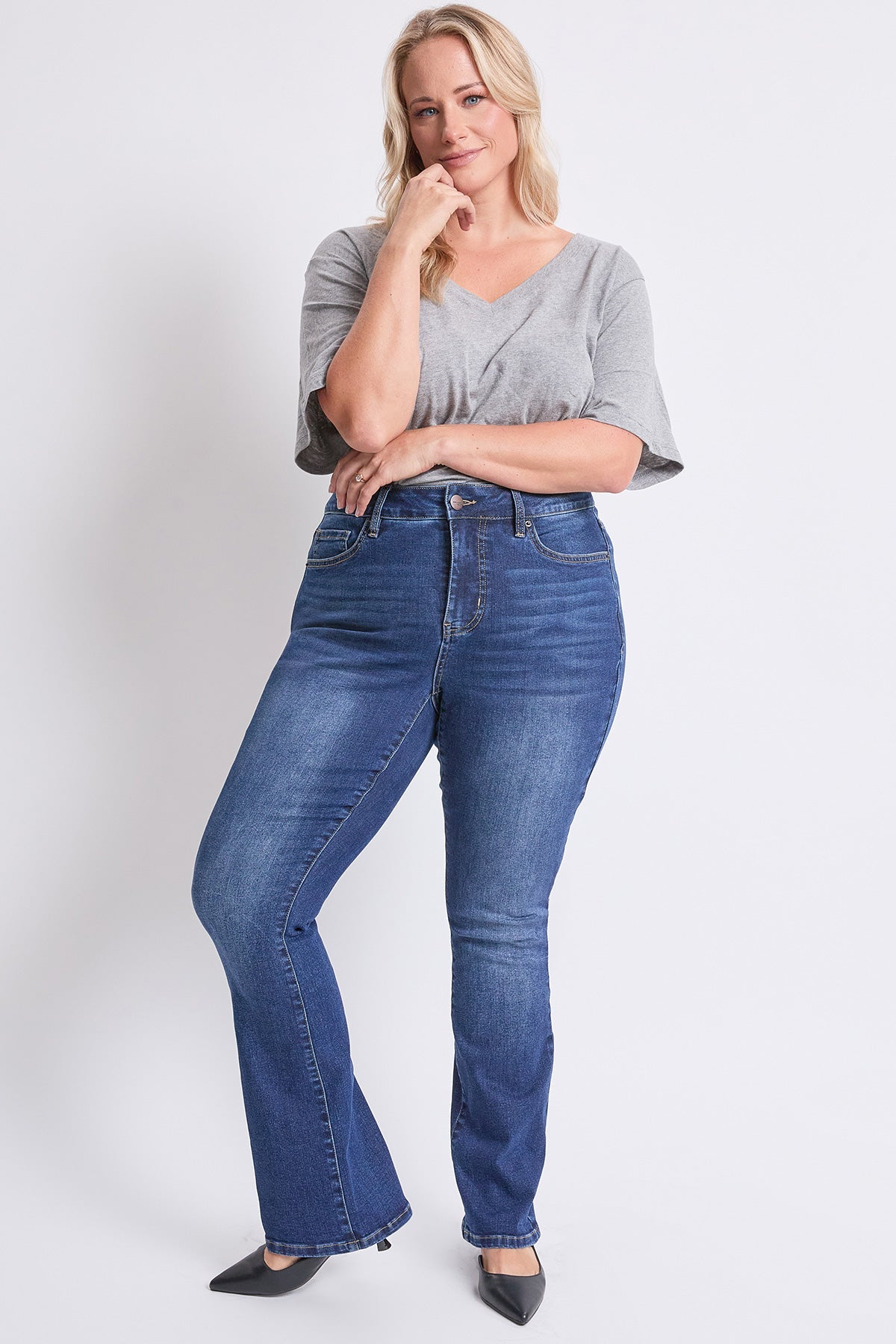 High Rise Slim Bootcut Jeans