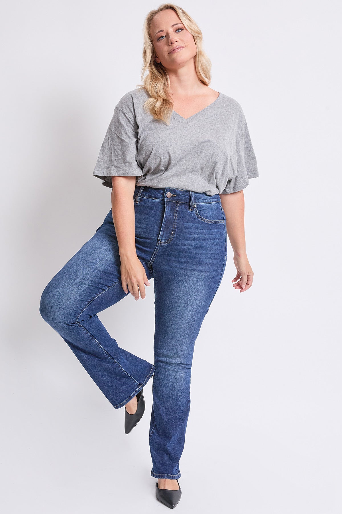High Rise Slim Bootcut Jeans
