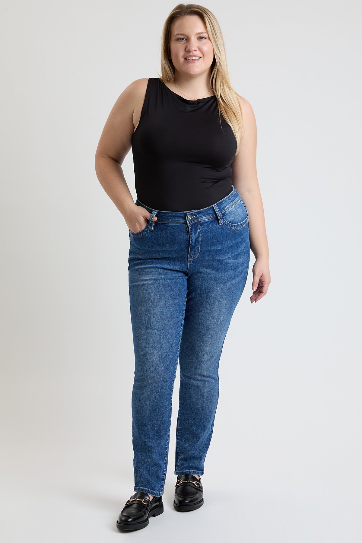 High Rise Curve Confidence WannaBettaButt Straight  Jeans