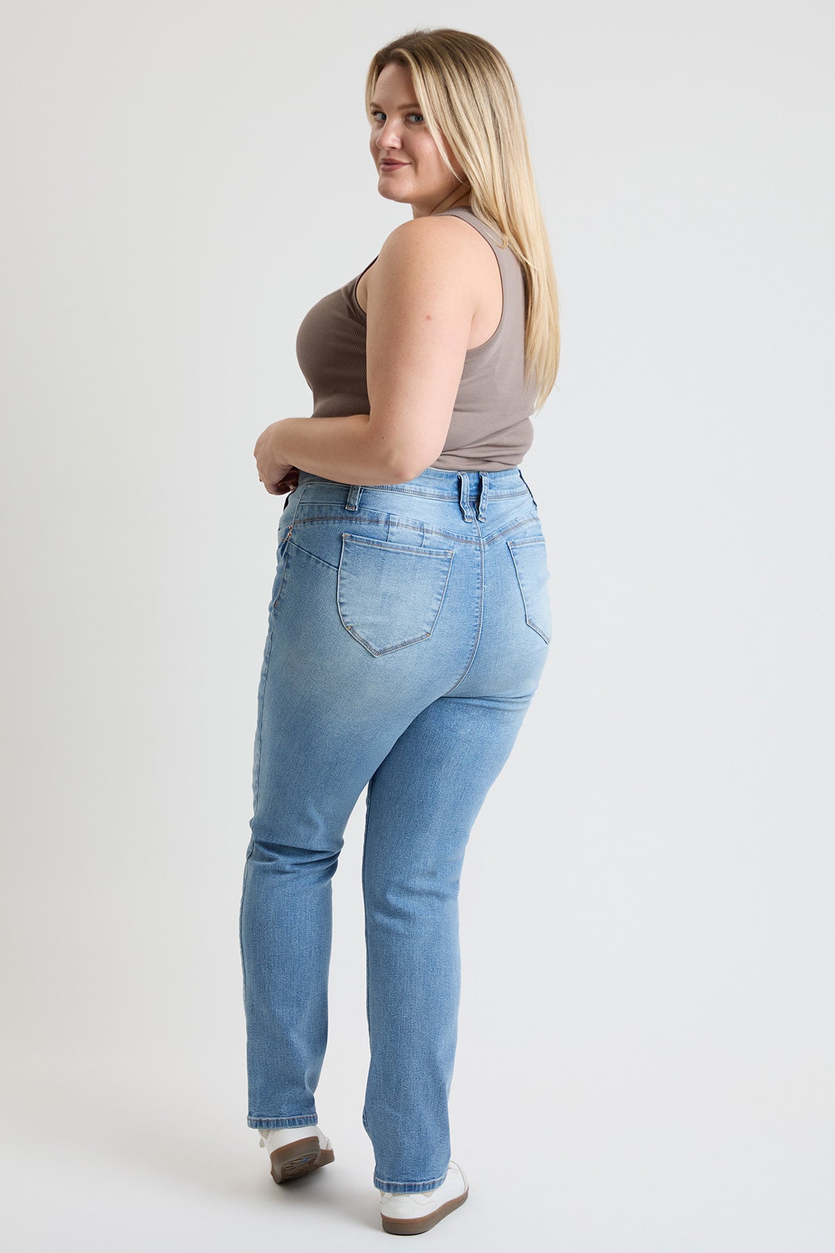 High Rise Curve Confidence WannaBettaButt Straight  Jeans