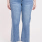 Luxe Wide Leg Jeans with Raw Hem