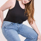 Luxe Wide Leg Jeans with Raw Hem