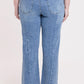 Luxe Wide Leg Jeans with Raw Hem