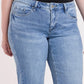 Luxe Wide Leg Jeans with Raw Hem