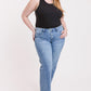 Luxe Wide Leg Jeans with Raw Hem