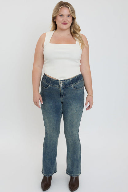 3-Button Bootcut Jeans