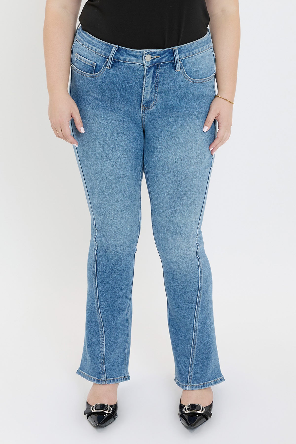 Curve Seam Flare Jeans