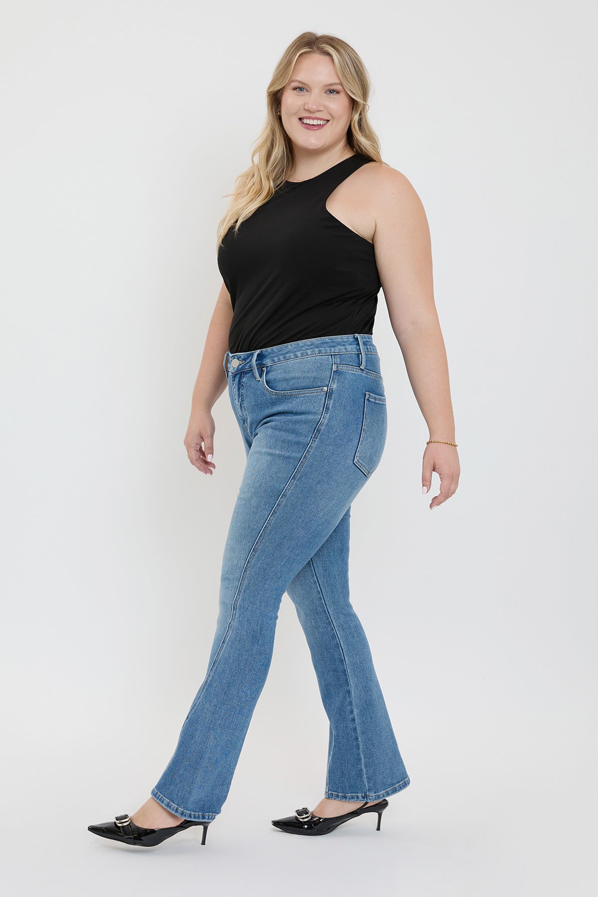 Curve Seam Flare Jeans