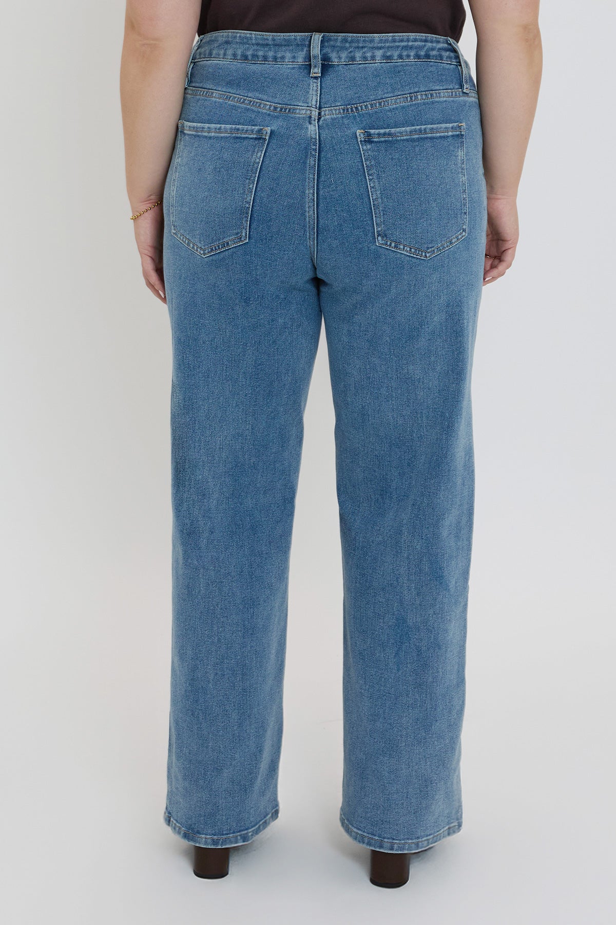 Front Seam Wide Leg Jeans