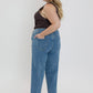Front Seam Wide Leg Jeans