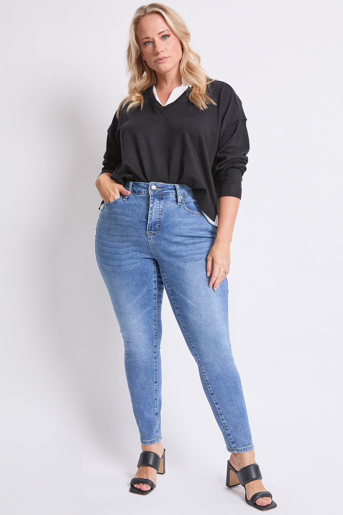 High Rise Basic 5 Pocket Skinny Jeans