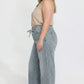Luxe Wide Leg Tie Front Jeans