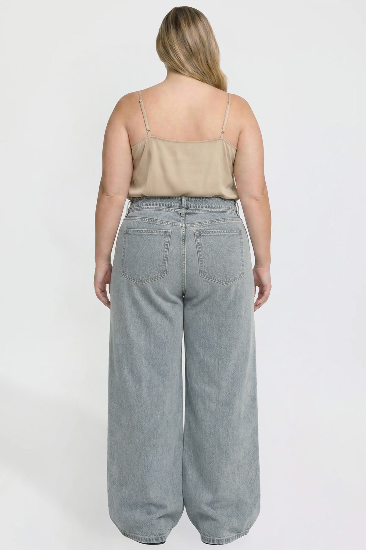 Luxe Wide Leg Tie Front Jeans