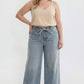 Luxe Wide Leg Tie Front Jeans