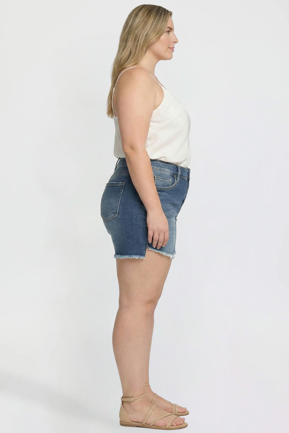 Premium Stretch Fray Hem Shorts