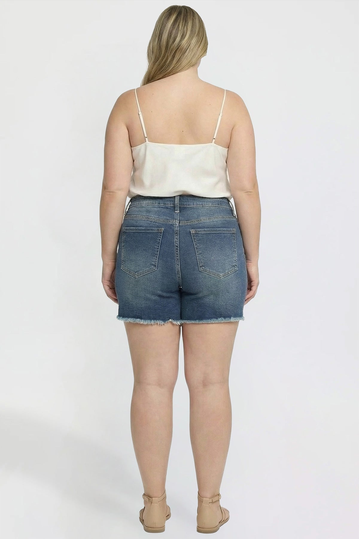 Premium Stretch Fray Hem Shorts