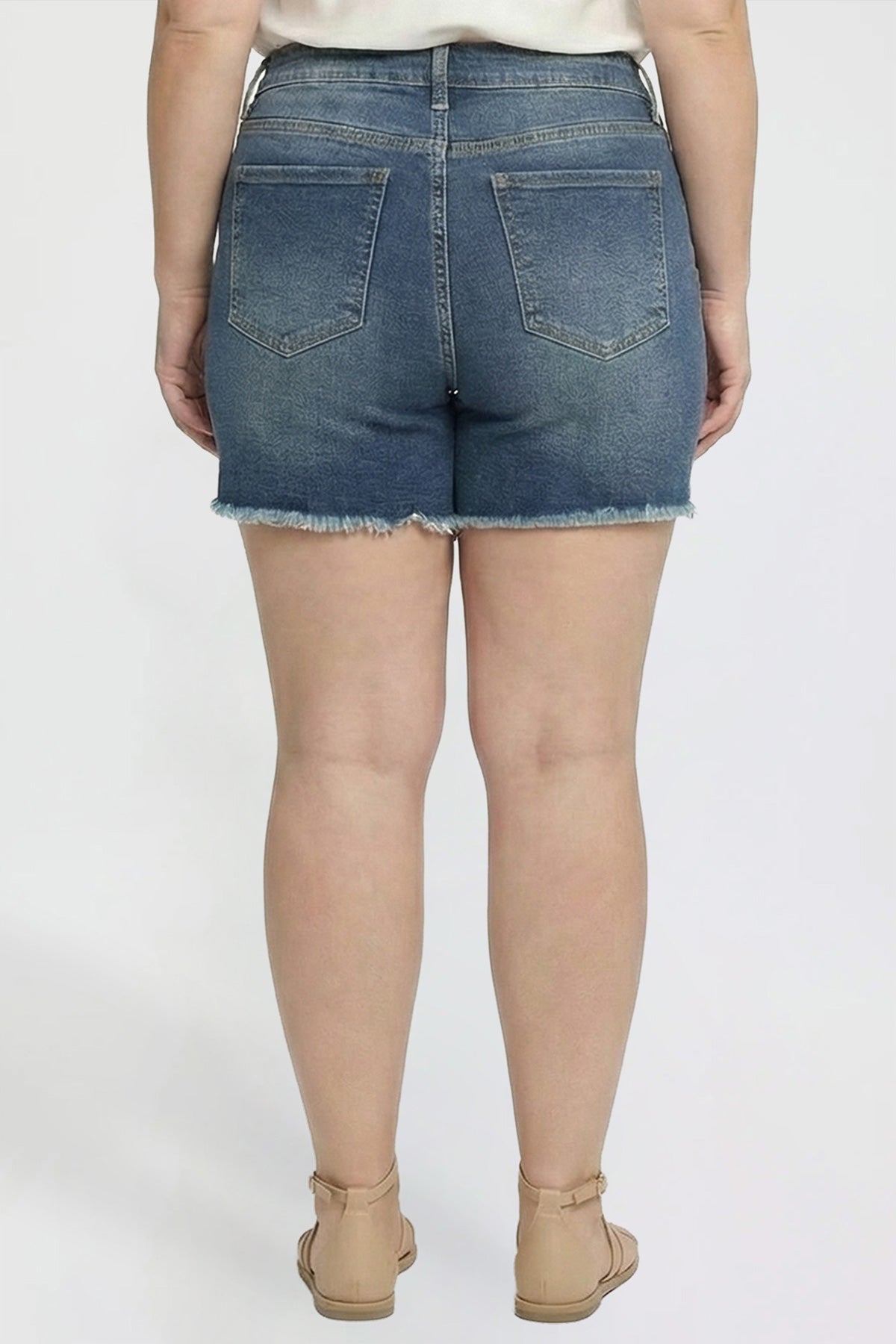 Premium Stretch Fray Hem Shorts
