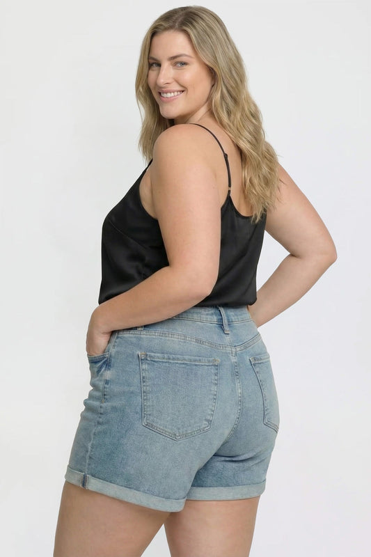 Premium Stretch Fold-Over Cuff Shorts