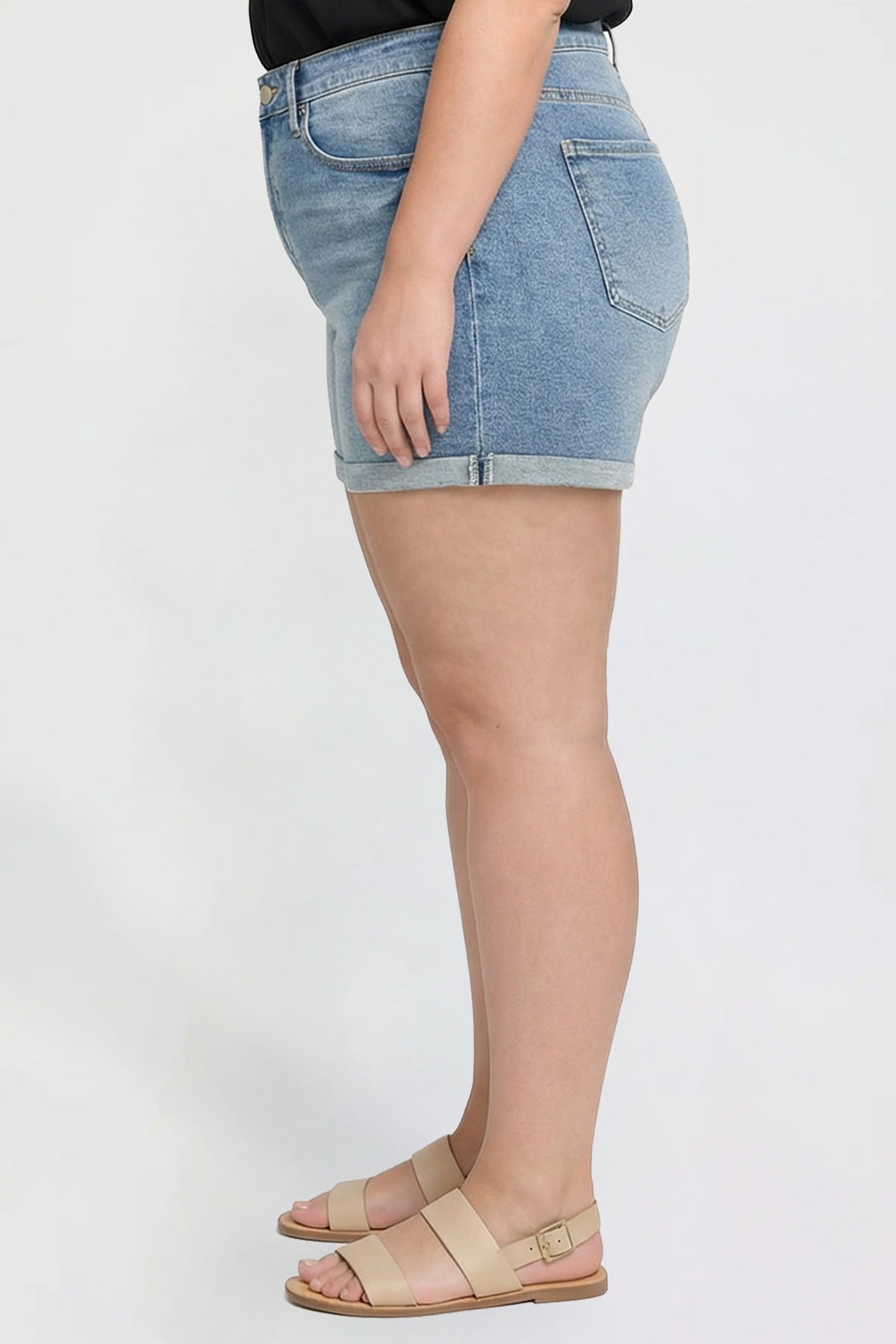 Premium Stretch Fold-Over Cuff Shorts