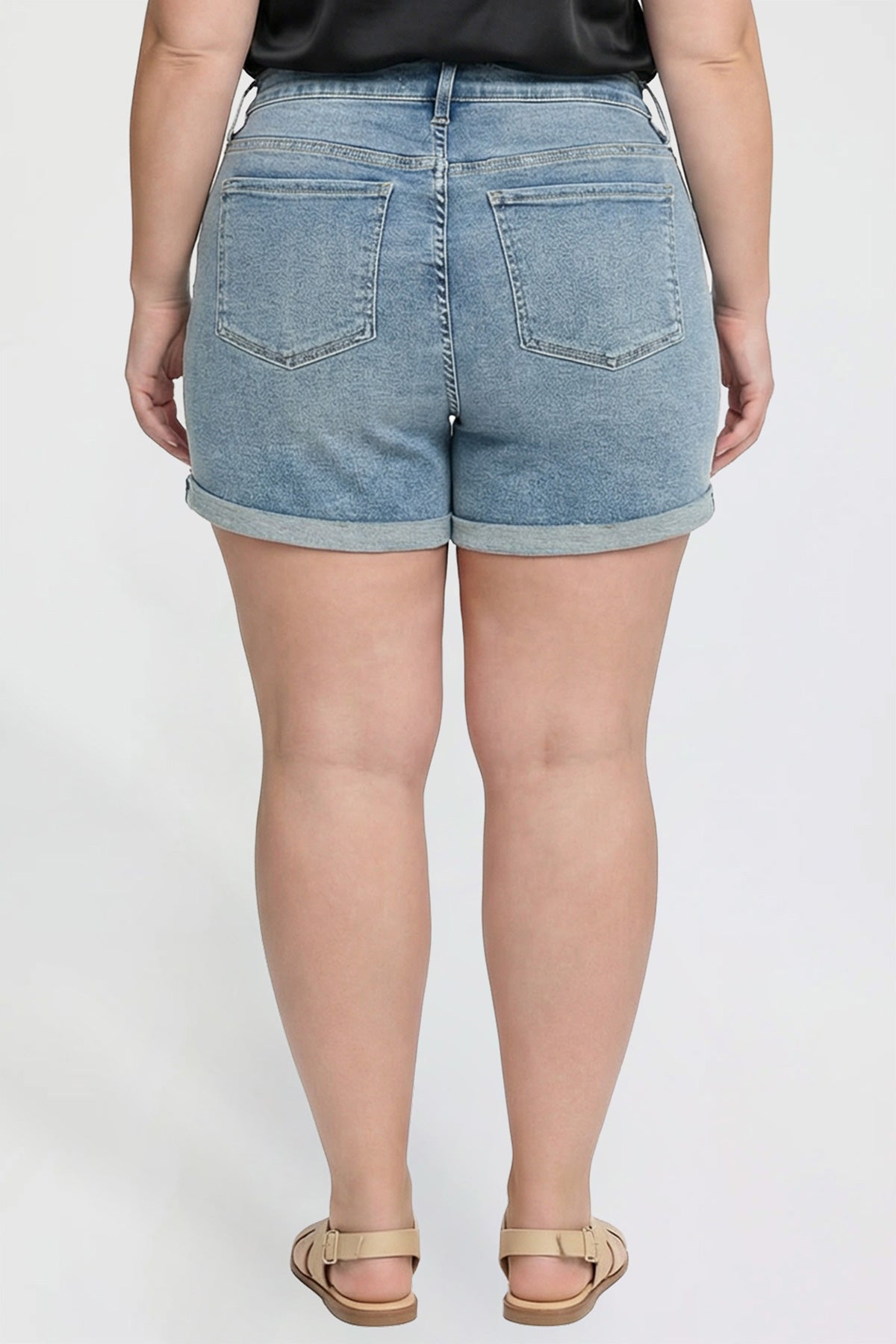 Premium Stretch Fold-Over Cuff Shorts