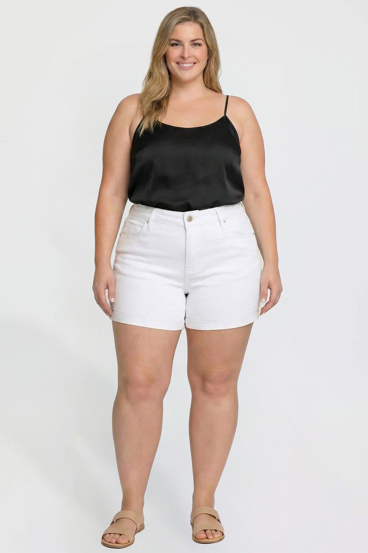 Premium Stretch Fold-Over Cuff Shorts