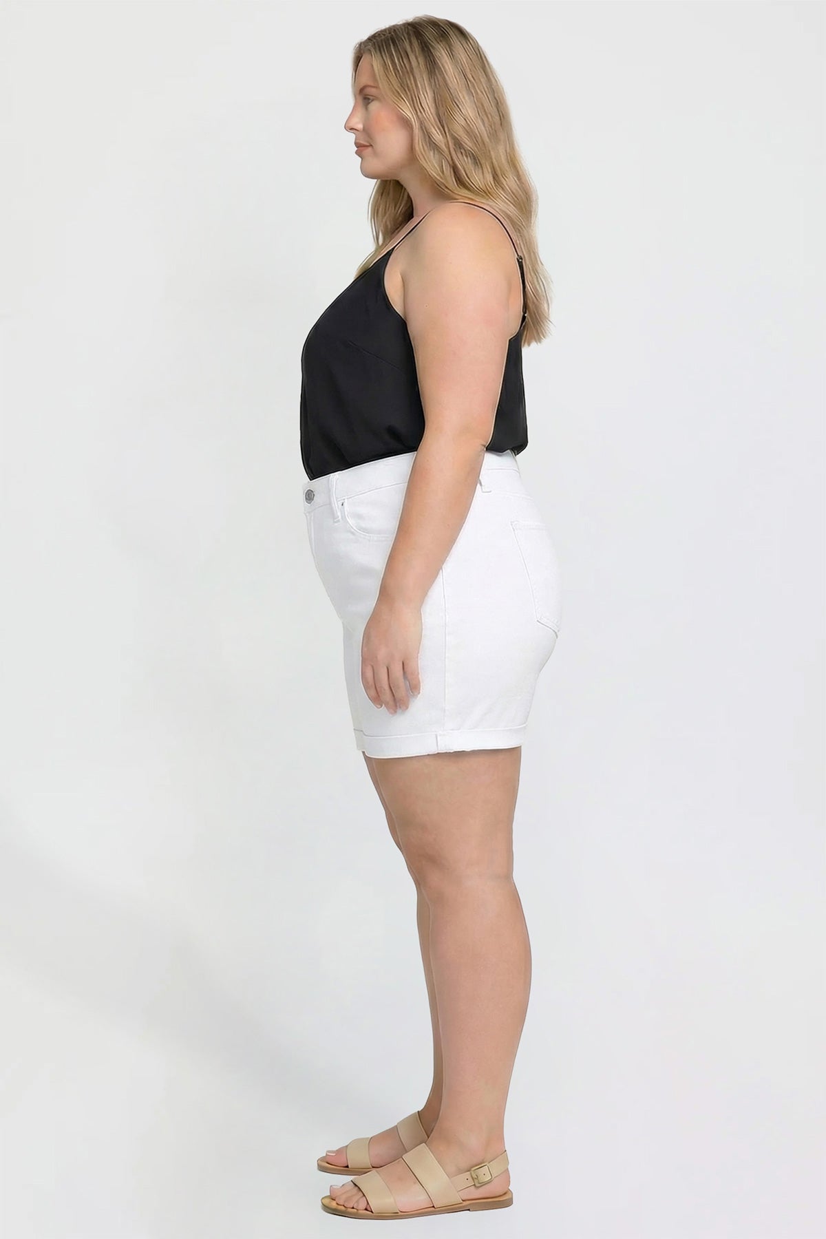 Premium Stretch Fold-Over Cuff Shorts