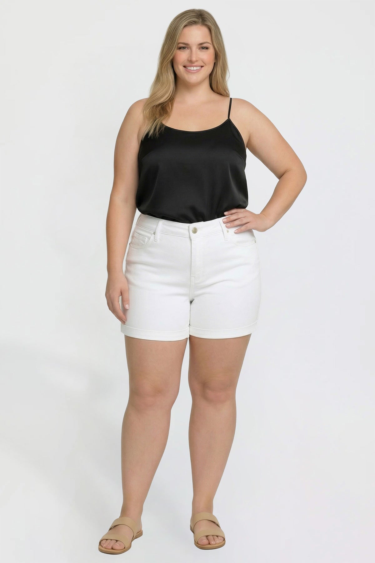 Premium Stretch Fold-Over Cuff Shorts