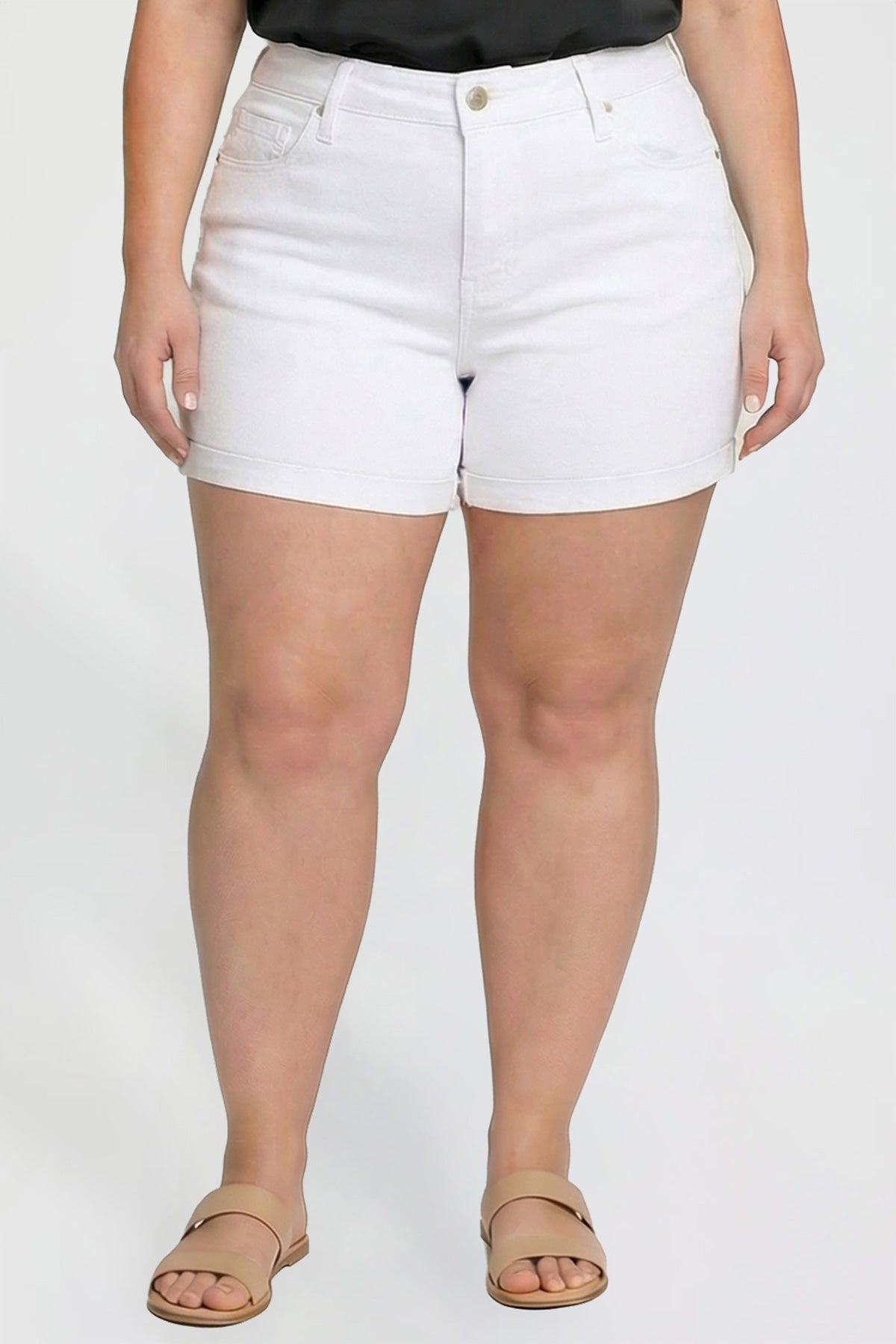 Premium Stretch Fold-Over Cuff Shorts