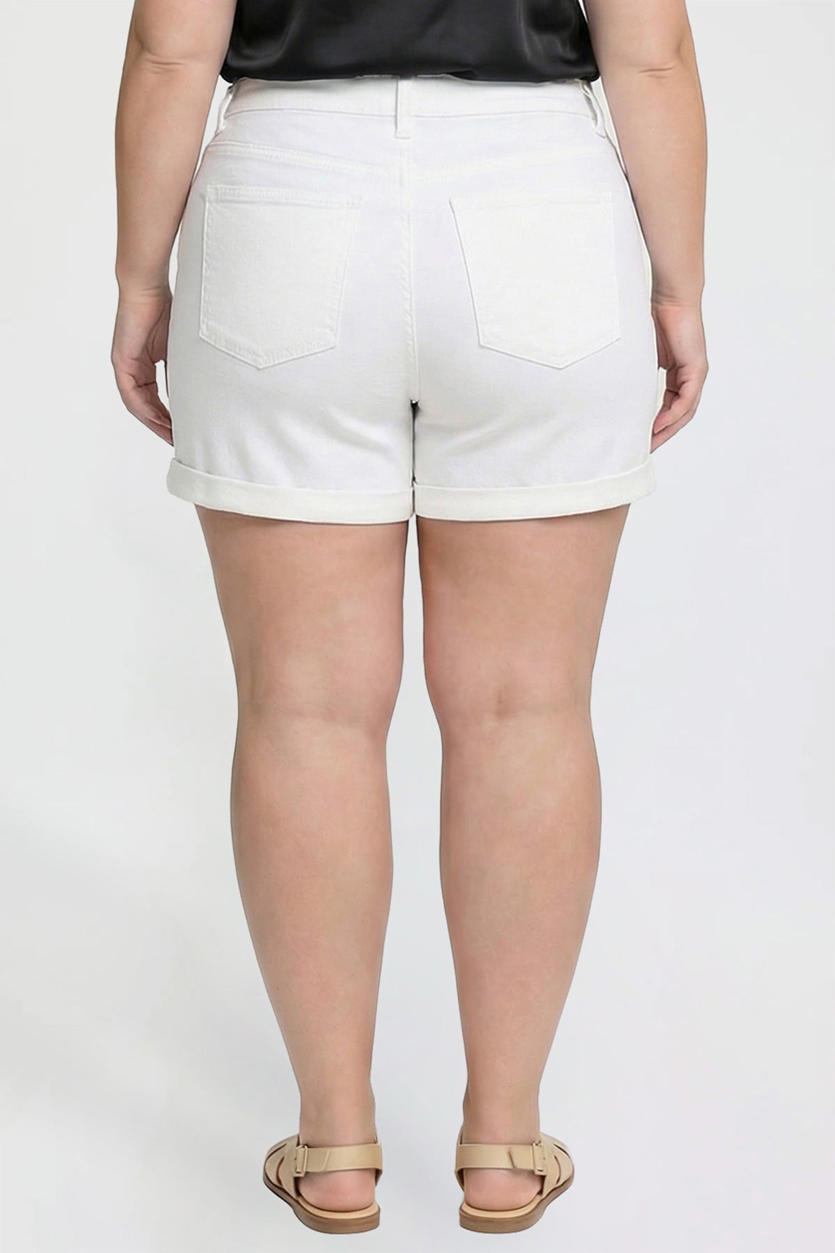 Premium Stretch Fold-Over Cuff Shorts