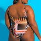 Tribal Printed High Cut One Piece Swimsuit