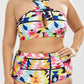 Keyhole High Waisted Two Piece Swinsuit