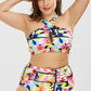 Keyhole High Waisted Two Piece Swinsuit
