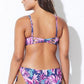 Tropical Leaf Lace Up Tie Side Bikini Swimsuit
