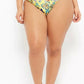 High Leg High Waist Floral Crop Tank Bikini Swimsuit
