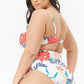 Floral Print Cutout High Leg One Piece Swimsuit