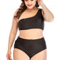 Black One Shoulder One Piece