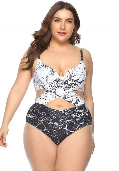 Criss-cross Underwire One Piece Swimsuit