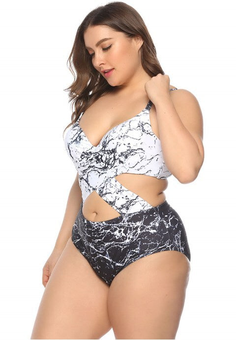 Criss-cross Underwire One Piece Swimsuit