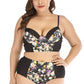 Golden Flower Underwire Two Piece Swimsuit