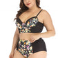 Golden Flower Underwire Two Piece Swimsuit