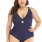 Solid Color One Piece Swimsuit