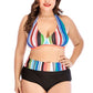 Colorful Striped Bikini Set